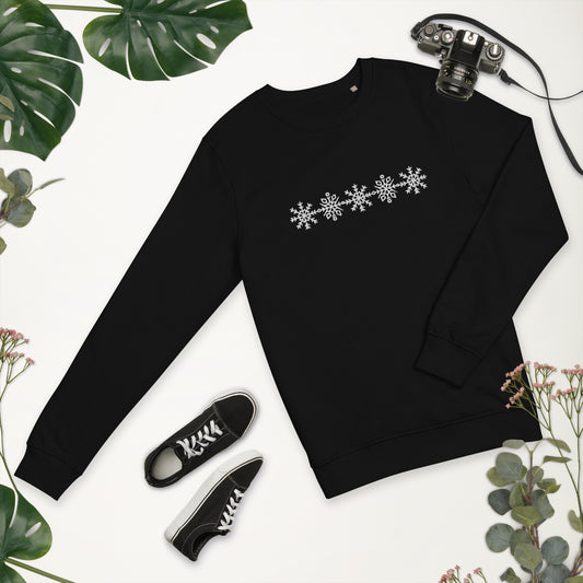 Snowflake Embroidered Organic Sweatshirt - Unisex